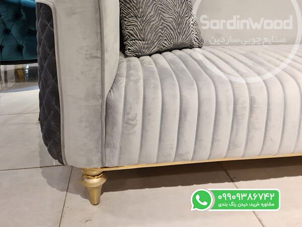 مبل راحتی طوسی مدل لارا