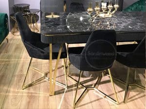 میز ناهار خوری پایه فلزی مدرن