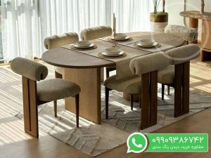 میز ناهار خوری مینیمال چوبی